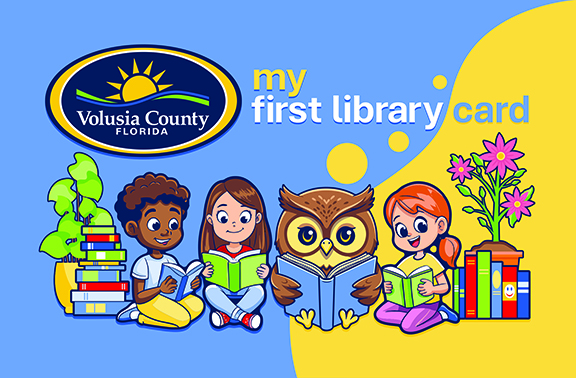 image of my first library card for kids 0 to 18 years of age.